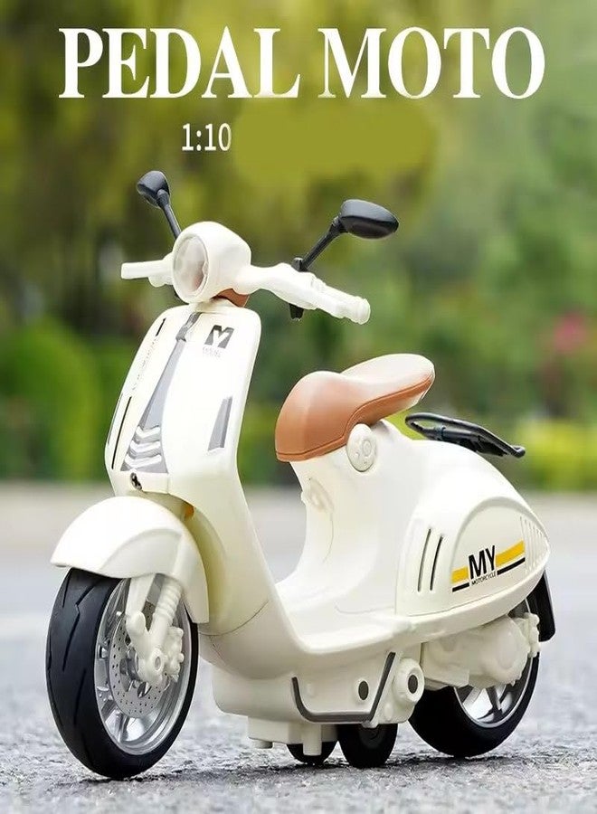 FEXXA لعبة دراجة نارية للشرطة من FEXXA - ألعاب دراجات نارية تعمل بالسحب للخلف، هدية صغيرة مع موسيقى وإضاءة، لعبة دراجات نارية لاتيه للأطفال الأولاد من سن 3 إلى 8 سنوات [متعددة الألوان] (دراجة صغيرة - أبيض) - Image 4